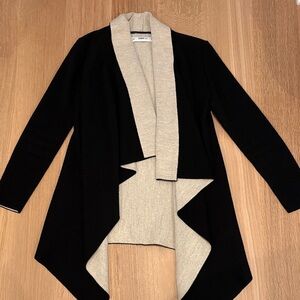 Chic Black and Cream waterfall Cardigan
